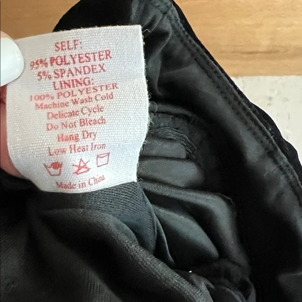 $128 Lisa Says Gah Scarlett black velvet Bubble Mini Skirt lt gray ribbons M - Picture 6 of 9